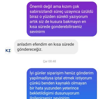 Kids Zonia Aldığım Ürünün Tarafıma Gönderilmemesi Para İadesi İstiyorum