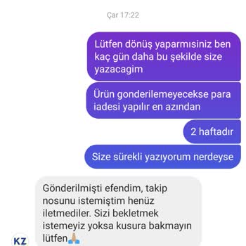 Kids Zonia Aldığım Ürünün Tarafıma Gönderilmemesi Para İadesi İstiyorum