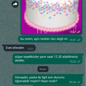 Seyran Pastanesi Pasta Sipariş Mağduriyeti