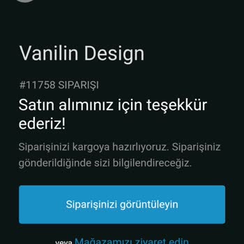 Vanilin Design Ödeme Aldı Ürün Göndermedi