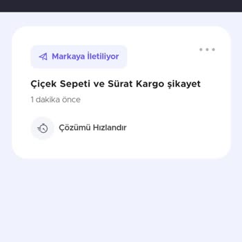 Sürat Kargo Ve Çiçek Sepeti Şikayet