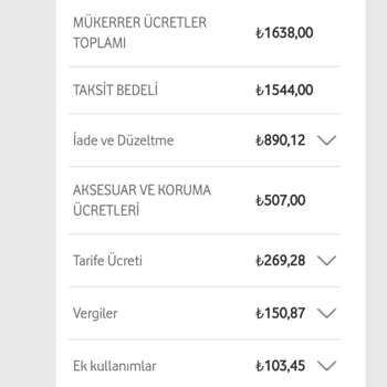 Vodafone Ek Cihaz Alınan Fatura Şikayeti