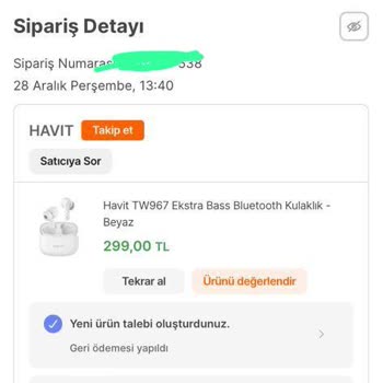 Hepsiburada Satıcısı Tarafından Zamanım Ve Param Alınıyor