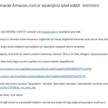 Amazon Ödeme Alıp Ödeme Alınmadı Diyor.