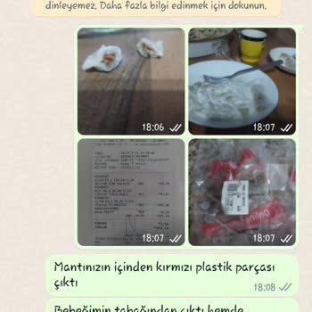 Halktan Kuruyemiş Halktan Mantıda Plastik Parça