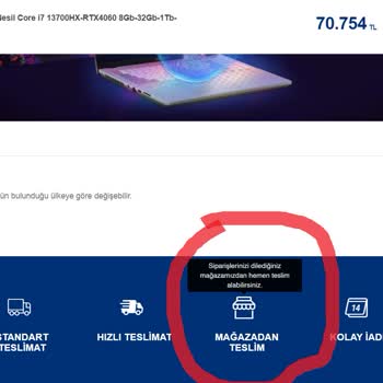Vatan Bilgisayar Mağazadan Teslim Sorunu