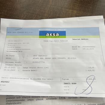 Aksa Gaz Müşteri Mağduriyeti Ek Para