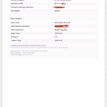 Ebebek Siparişimi İptal Ettiği Halde İade Ücretimi Vermiyor