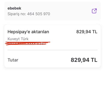 Ebebek Siparişimi İptal Ettiği Halde İade Ücretimi Vermiyor