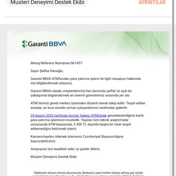 Garanti Bankası ATM'SİNİN Kaptığı Parayı İade Etmiyor