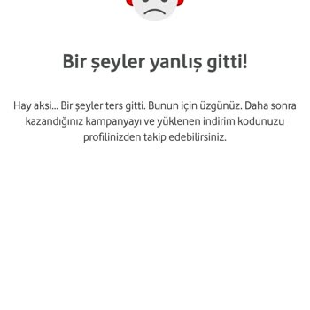 Vodafone Çözülmeyen Çark Hatası