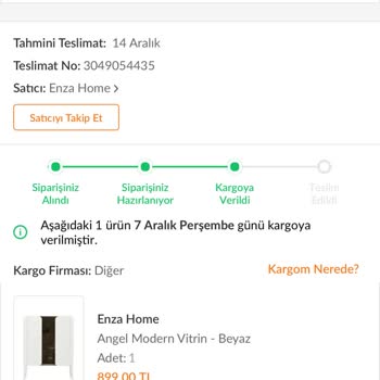 Enza Home Sipariş Teslimatında Yaşanan Gecikme Ve İletişim Problemleri