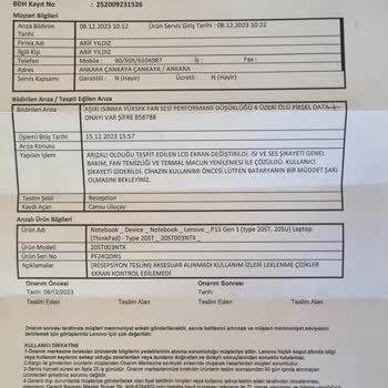 Lenovo Bilgisayar Servis Garanti Mevzuatına Uymuyor