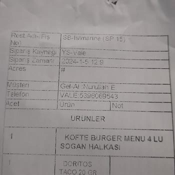 Saloon Burger Yerli Fastfood Markasında Eksik Sipariş Hayal Kırıklığı