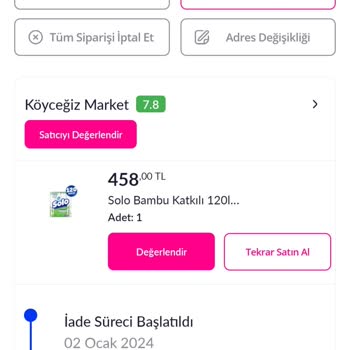 Pazarama Ücret İademi Yapmıyor
