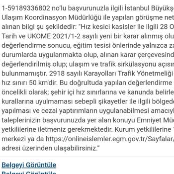 İBB - İstanbul Büyükşehir Belediyesi Ümraniye'deki Sokaklarda Hız Kesici Talebi