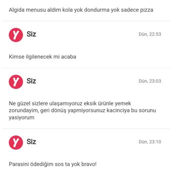 Yemeksepeti Online Siparişte Eksik Ürün Sorunu