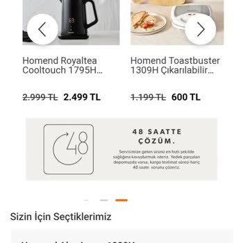 Homend Alırken Servis 48 Saat Aldıktan Sonra 20 Gün Ayıp