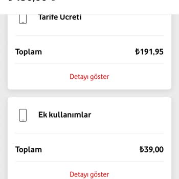 Vodafone İade Ve Düzeltme Bedeli