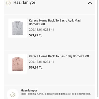 Karaca Giyim Karaca Uygulaması Sorumsuzluğu