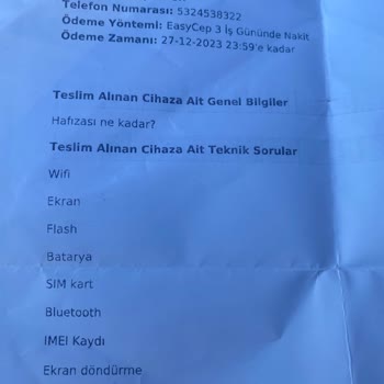 Easy Cep Sattığım Telefon Parasını Yatırmadı