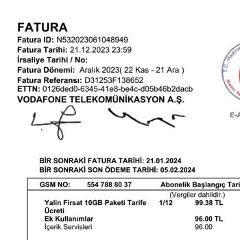 Vodafone Yeni Hattımda Beklenmedik Ücretlendirme
