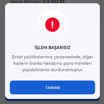 Fups Kafasına Göre İşlem Kısıtı Koymuş