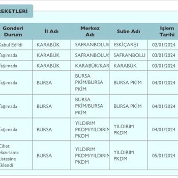 PTT Kargo Seyahat Acentası Gibi