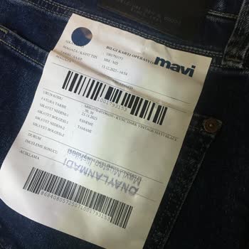Mavi Kabul Edilmeyen Mavi Jean Pantolon