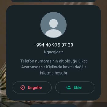 WhatsApp Yurt Dışı Numaradan Mesaj