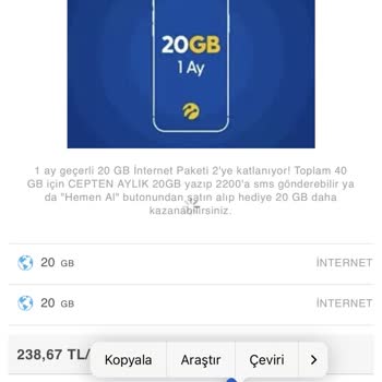 Turkcell Paket Alım Problemimi Çözmüyor