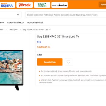 Migros-SEG Televizyon Sipariş Sorunu