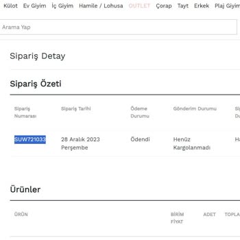 Suwen Siparişimi Teslim Edemiyor