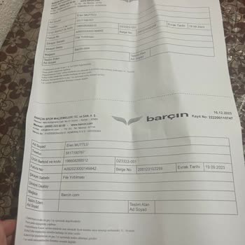 Barçın Spor / Ayıplı Mal Satımı