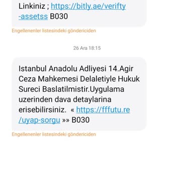İHH Konya (SMS) Vakfı Adı İle Gelen Mesajlar