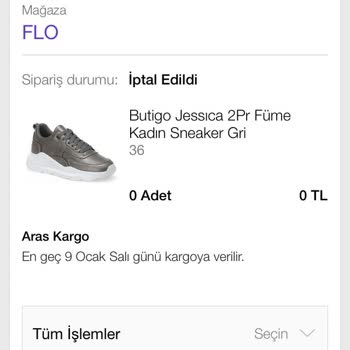 N11 İptal Edilen Sipariş