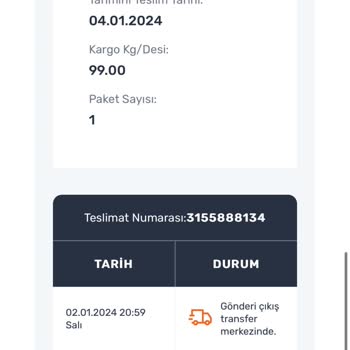 Sürat Kargo İkitelli Aktarma Kargoyu Göndermiyor