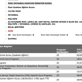 İstanbul İşletme Enstitüsü MEB Onaylı Belgem Ve İletişim Süreci