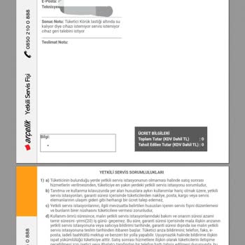 Arçelik Kusurlu Çamaşır Makinesi