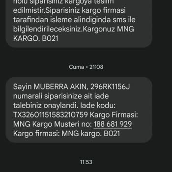 Cigit Kids Çiğit İade De Kargo Ücreti Kesti