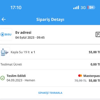 Kayla Su Bisu Siparişimi Getirmedi İletişime De Geçilmiyor.