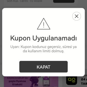 Karaca Züccaciye Karaca Uygulamasının Sistem Arızalarında Kurumun Geri Ödeme Yapmaması