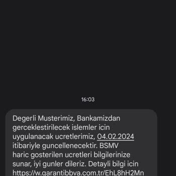 Garanti BBVA Müşteri Olmadığım Halde Mesaj Gelmesi