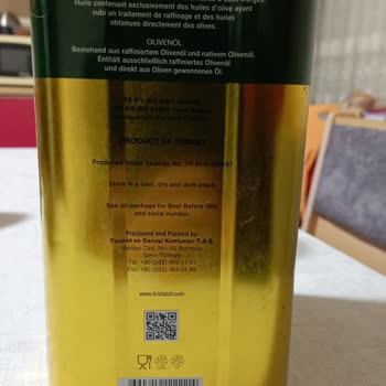 Kristal Yağları K****** R****** Zeytinyağı Tenekesi İçinde Pas