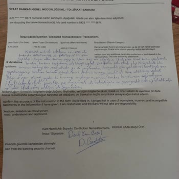 Ziraat Bankası Kartım Kopyalandı, Banka İşlemi İptal Etmedi!