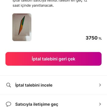 Gardrops Alışveriş Uygulaması Sipariş İptalimi Onaylamıyor