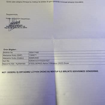 Despec Bilgisayar Garanti Değişim Yapmıyor