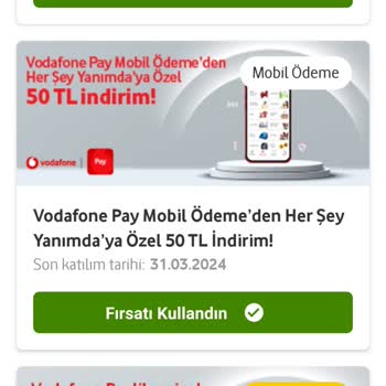 Vodafone Pay Kampanya Taahhüdünü Yerine Getirmemesi