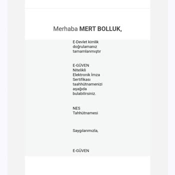 E-Güven E-İmza'mın İptal Edilmesini Ve Paramın İade Edilmesini İstiyorum