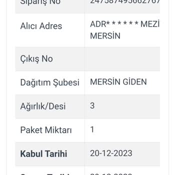 Koton Ürünüm Hala Gelmedi